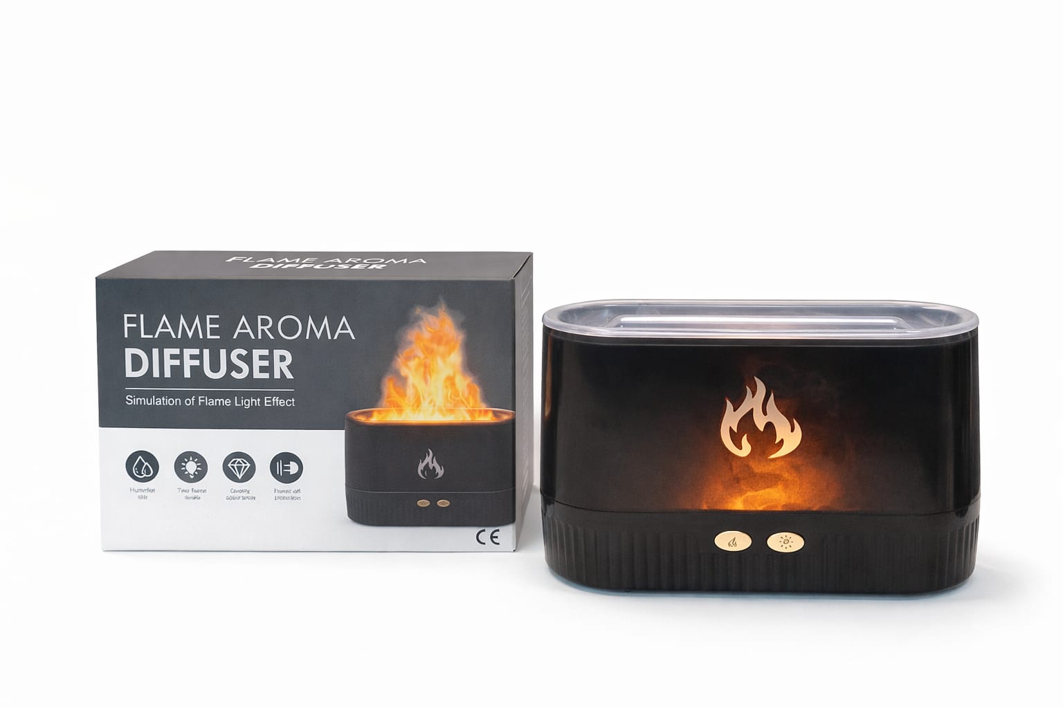 Flame Aroma Diffuser (schwarz